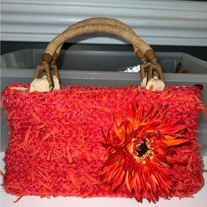 Purse Home Made Knit Boho Vintage Vibe Stylish Bag.